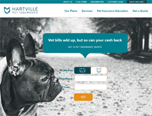 Tablet Screenshot of hartvillepetinsurance.com